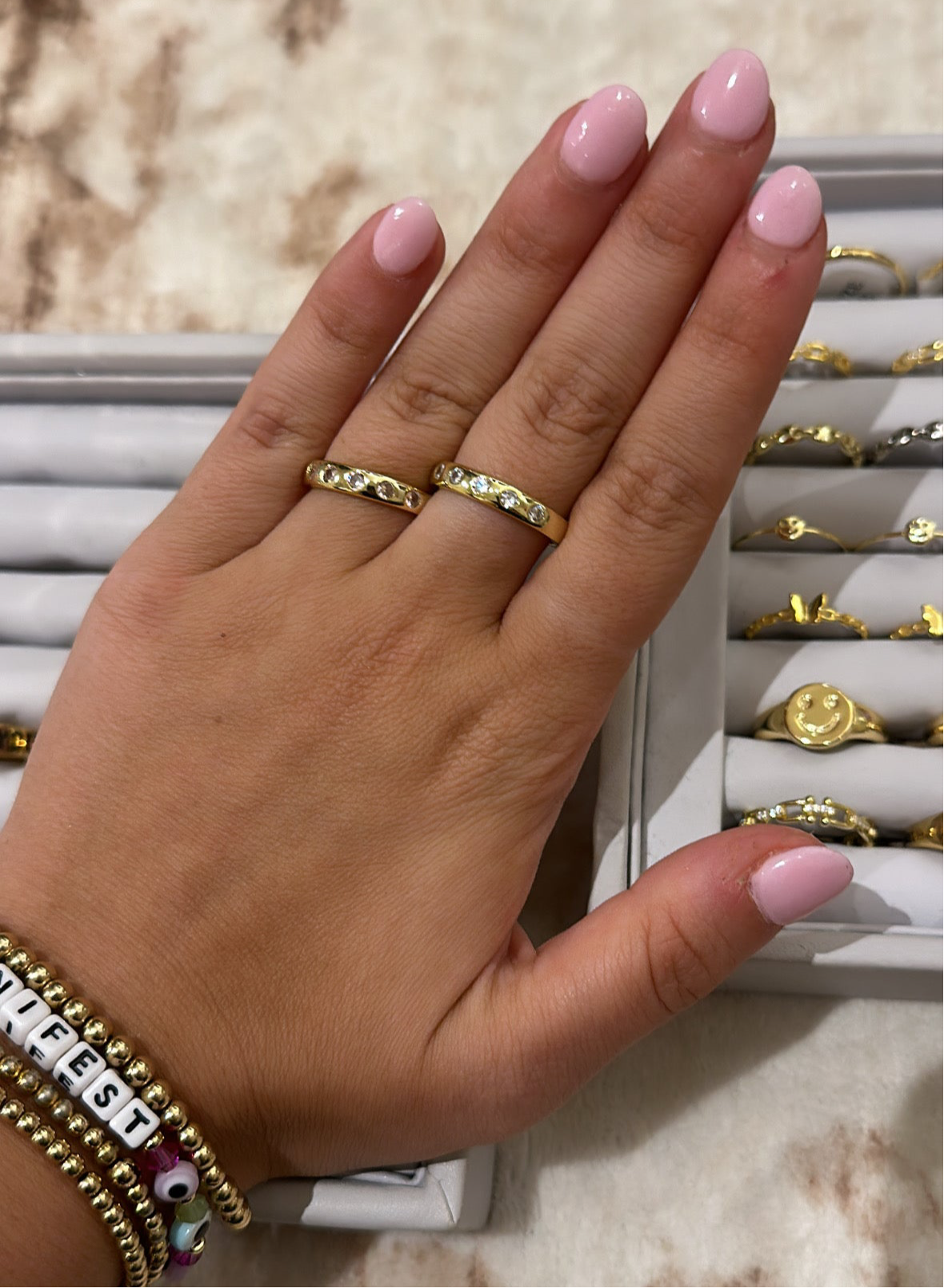 5 stone eternity band