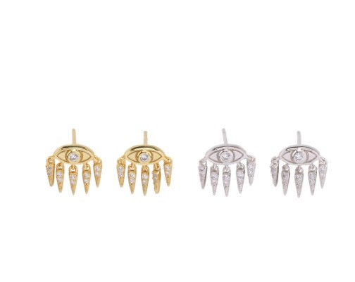 Evil eye dangle studs