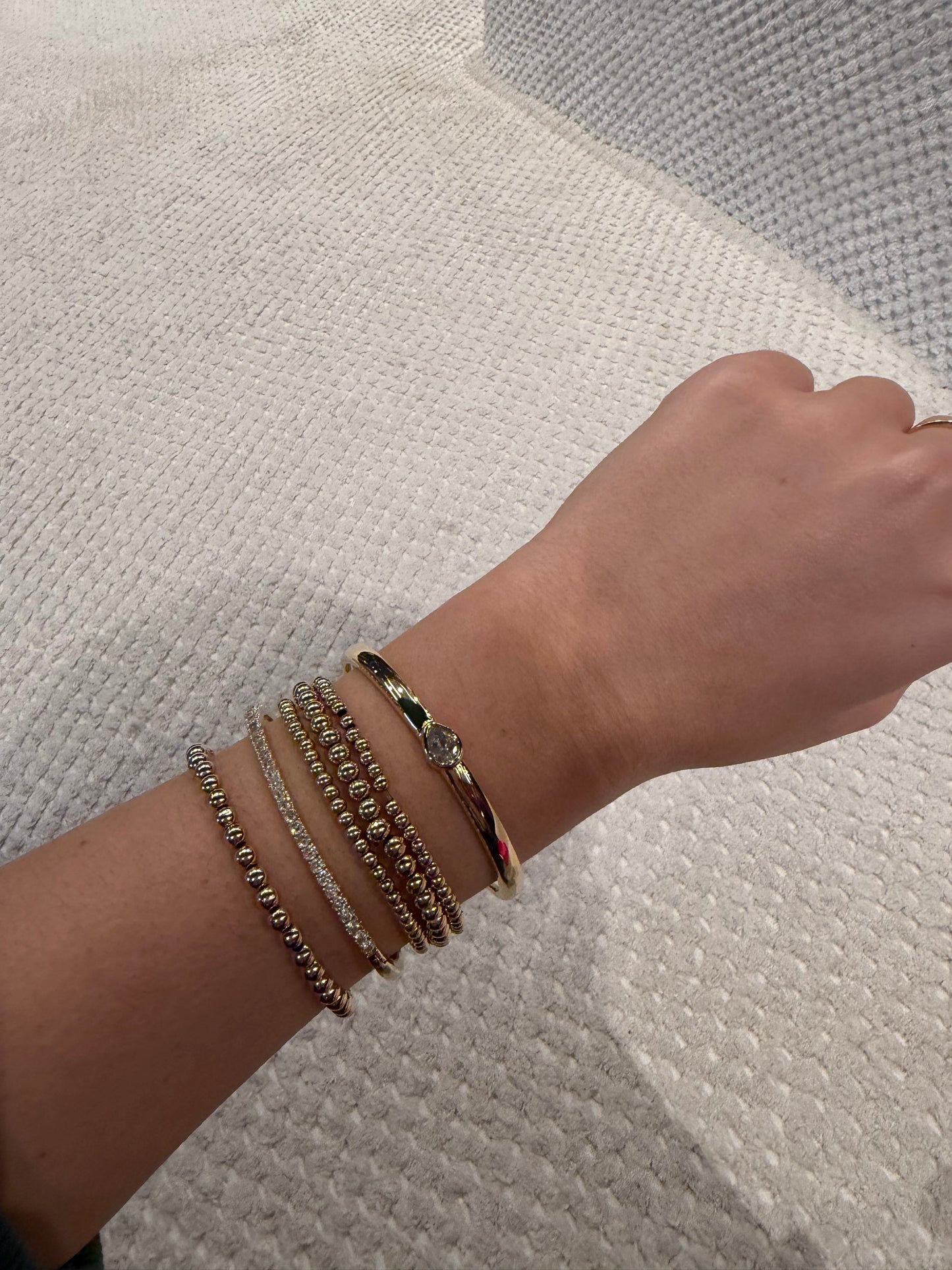 Tear drop bezel cuff