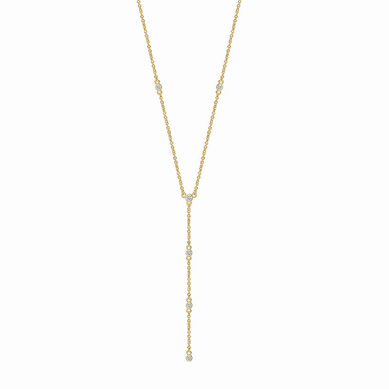Mini Diamond lariat necklace