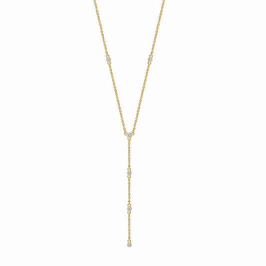 Mini Diamond lariat necklace