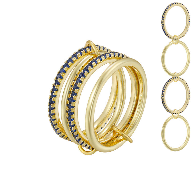 DBZ Blue Diamond Stack Ring 4