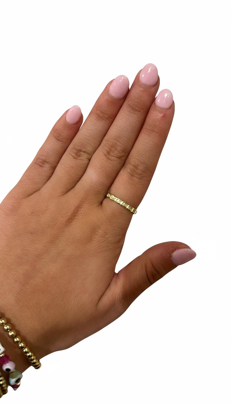 Bamboo gold ring
