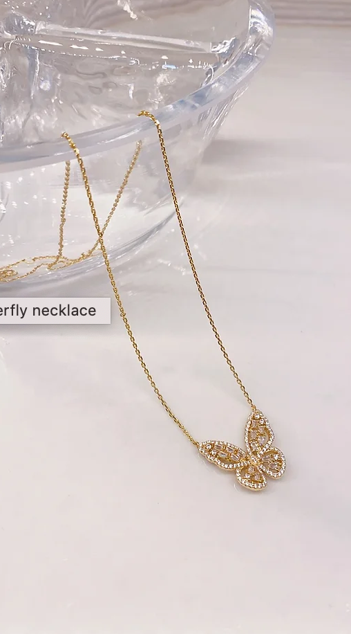 Butterfly Crystal Necklace