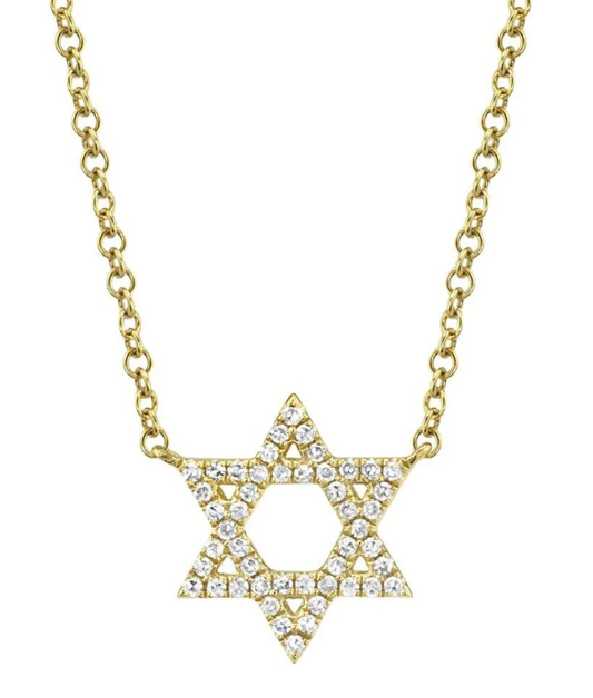 Star Of David Station Necklace