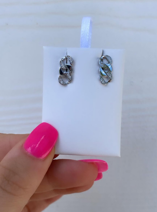 Sterling Silver Cuban Earrings