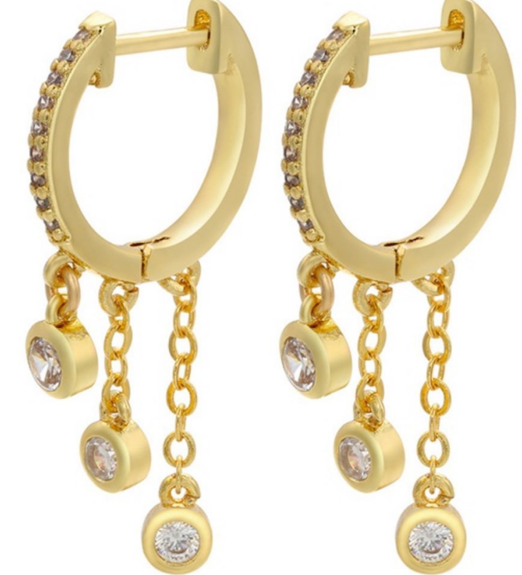 Dazzle Drop CZ Huggies