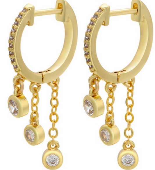 Dazzle Drop CZ Huggies