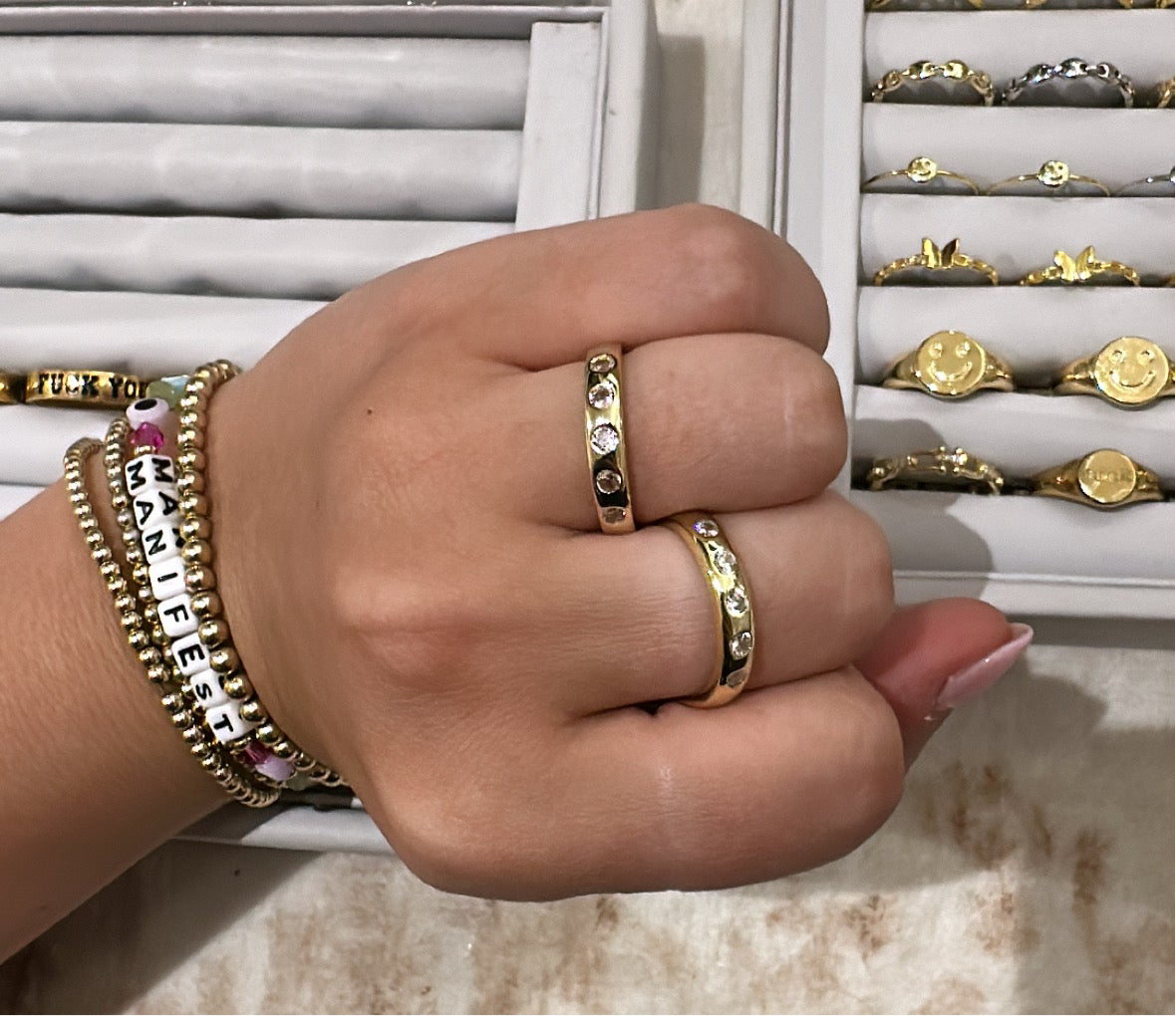 5 stone eternity band