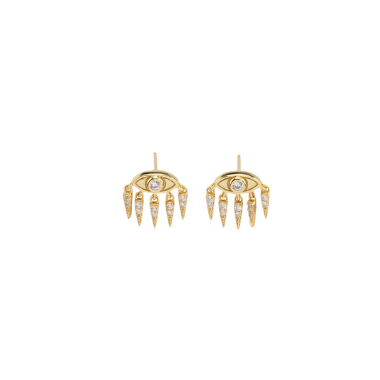 Evil eye dangle studs