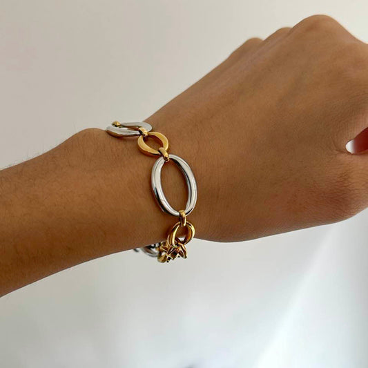 Mixed metal bracelet
