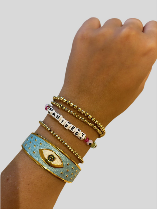 Evil eye cuff