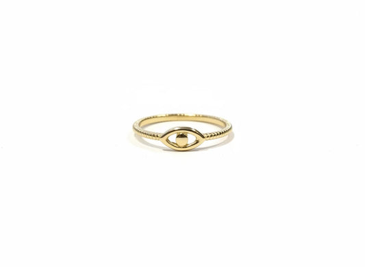 Gold Detail Evil Eye Ring