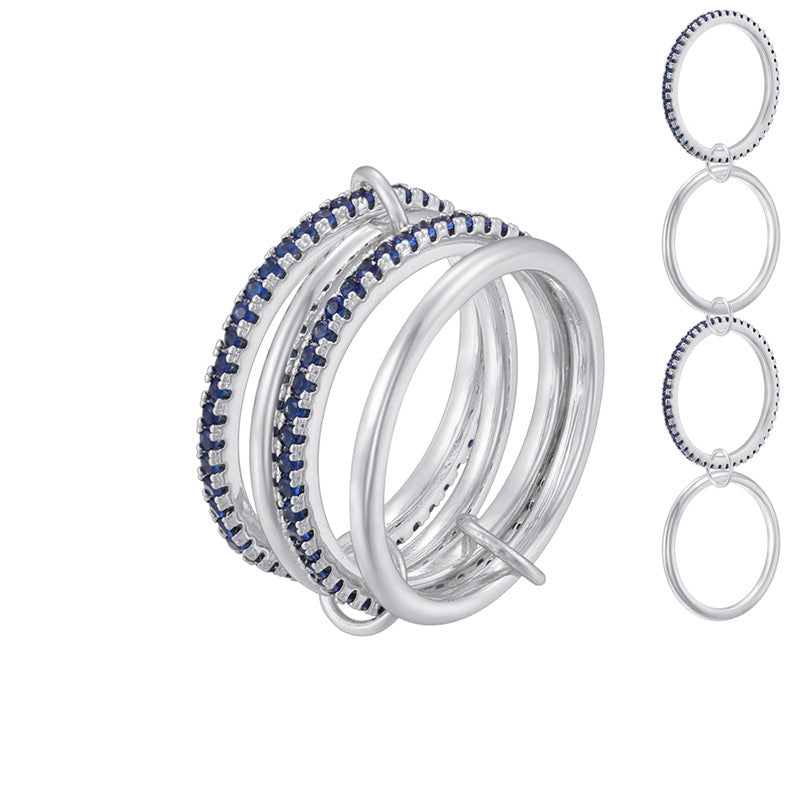 DBZ Blue Diamond Stack Ring 4