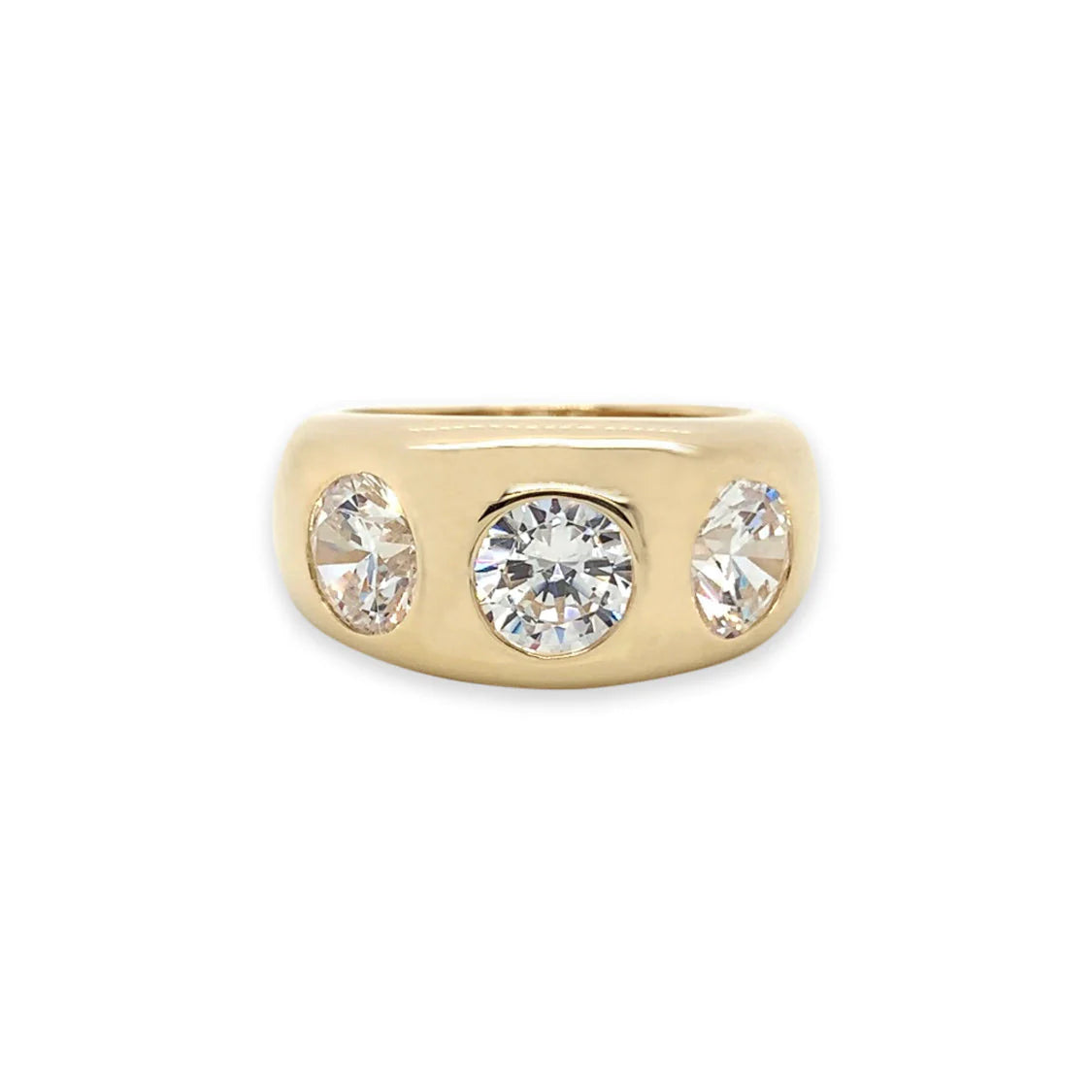 3 stone Pinky Ring