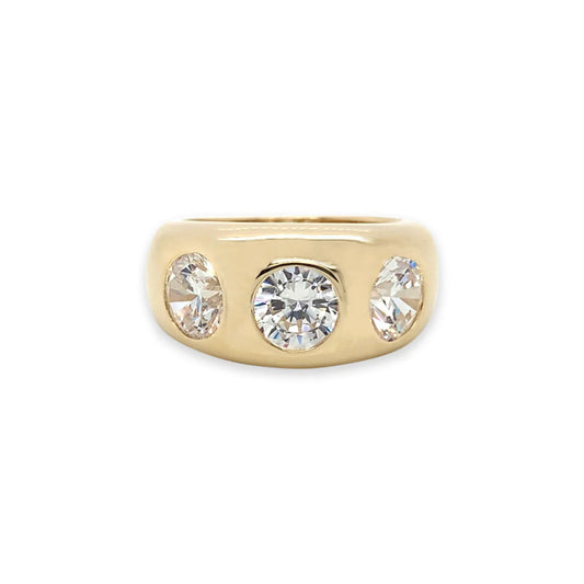 3 stone Pinky Ring