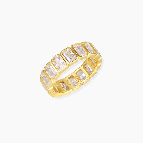 Emerald cut tennis band