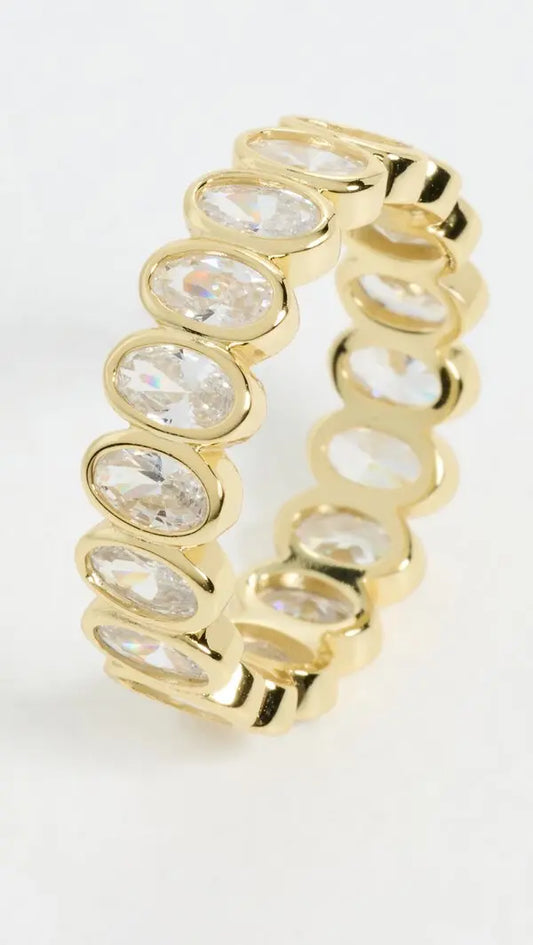 Oval cut tennis band