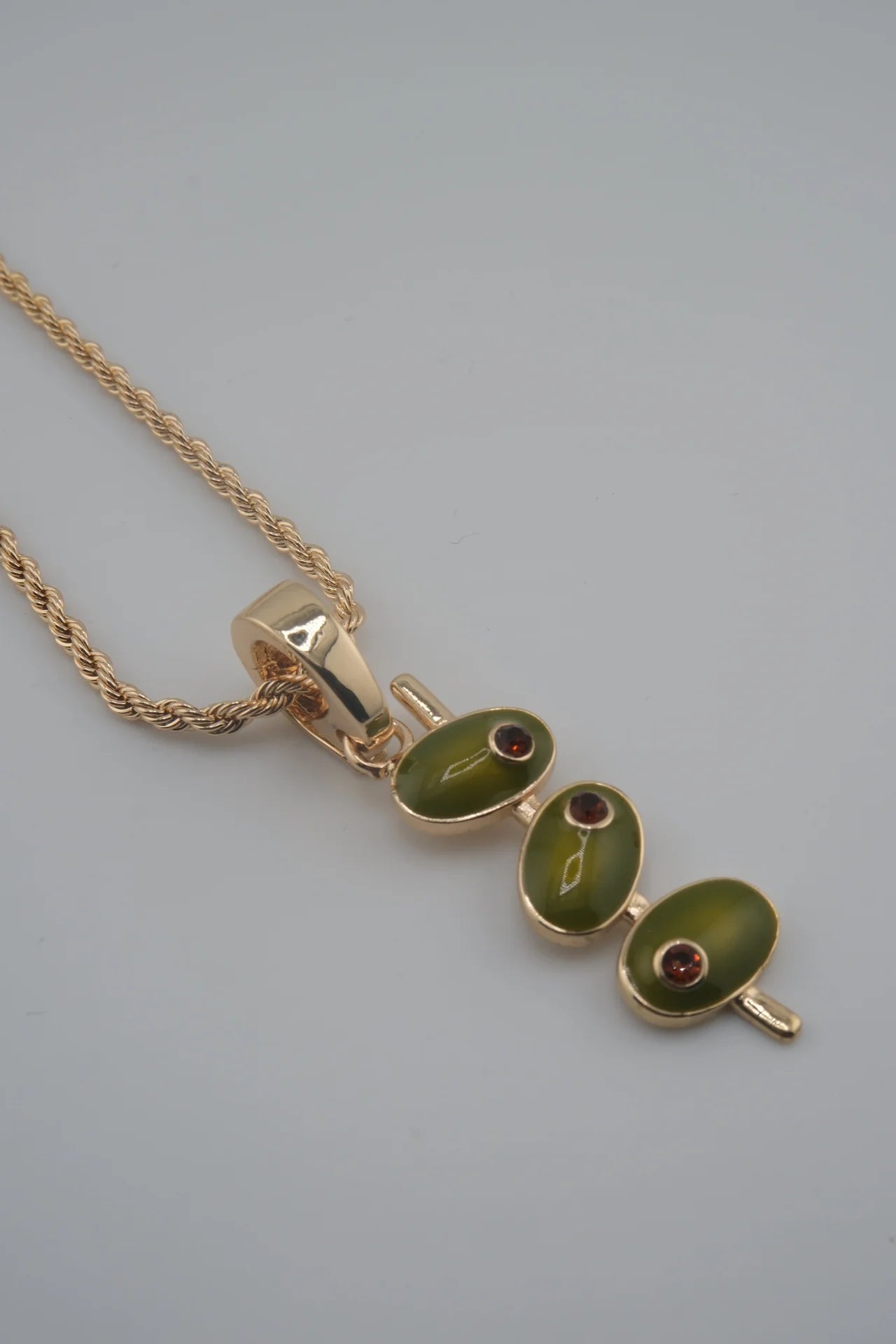 Olive pick necklace