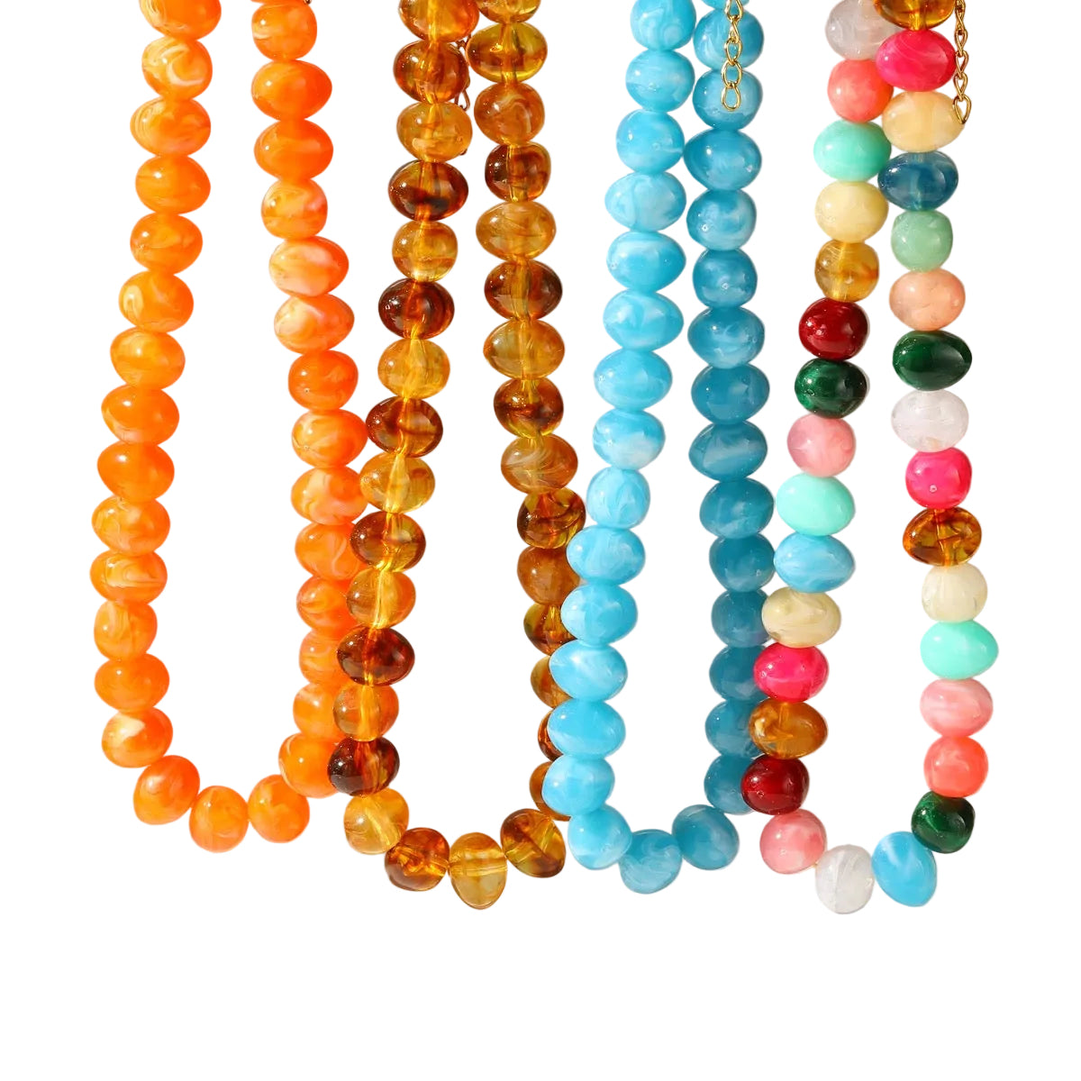 Glossy Marble Beadz Necklace