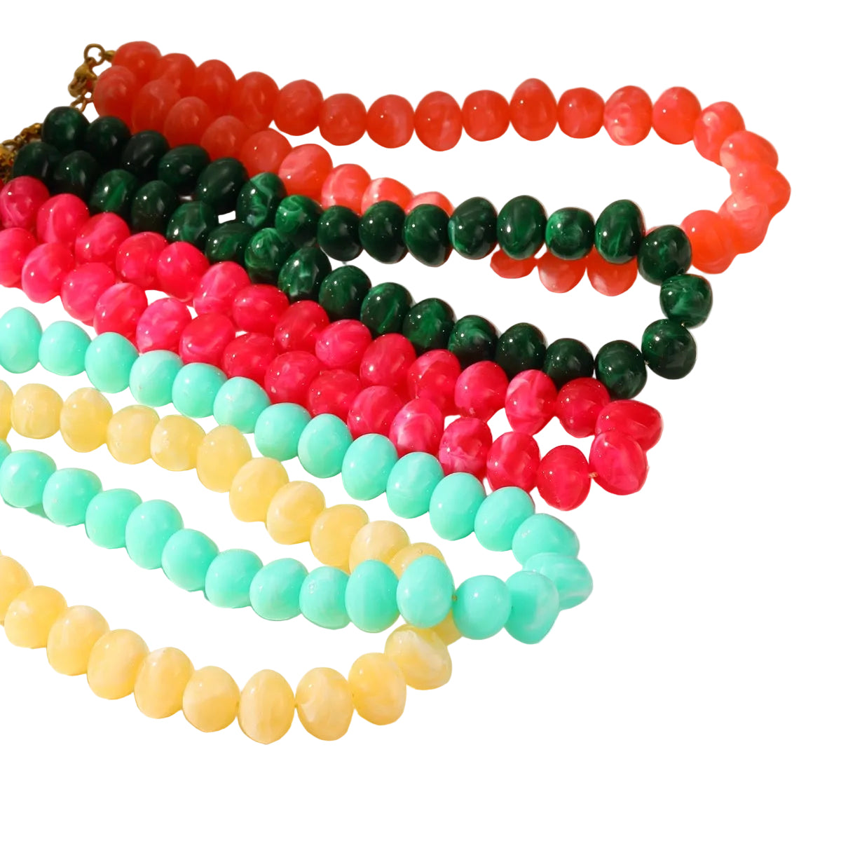 Glossy Marble Beadz Necklace