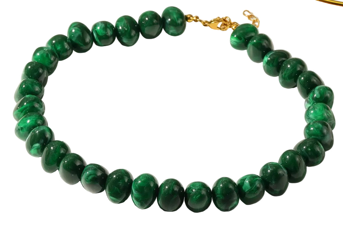 Glossy Marble Beadz Necklace