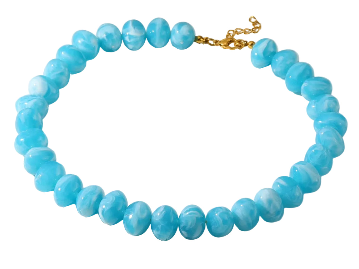 Glossy Marble Beadz Necklace