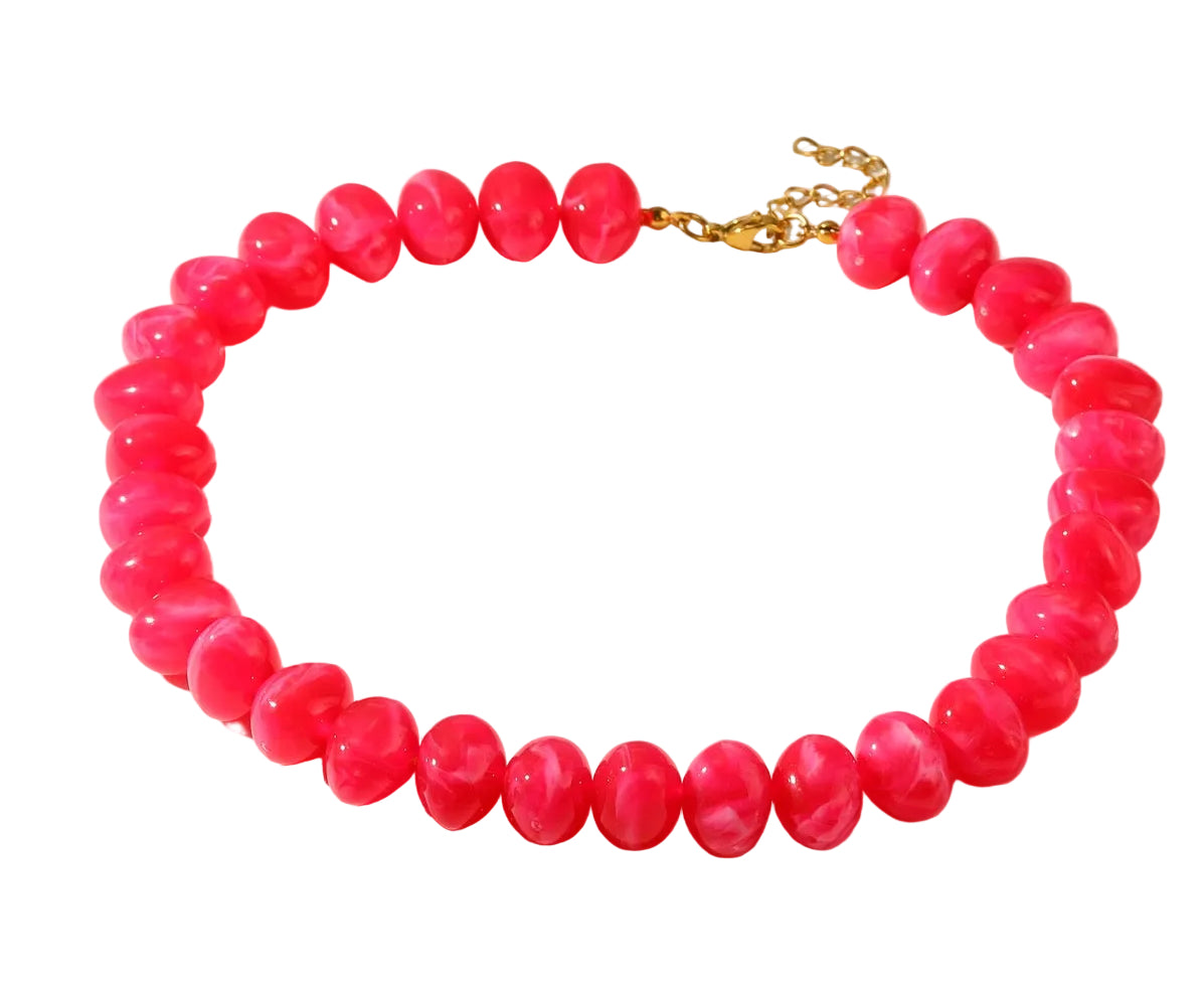 Glossy Marble Beadz Necklace