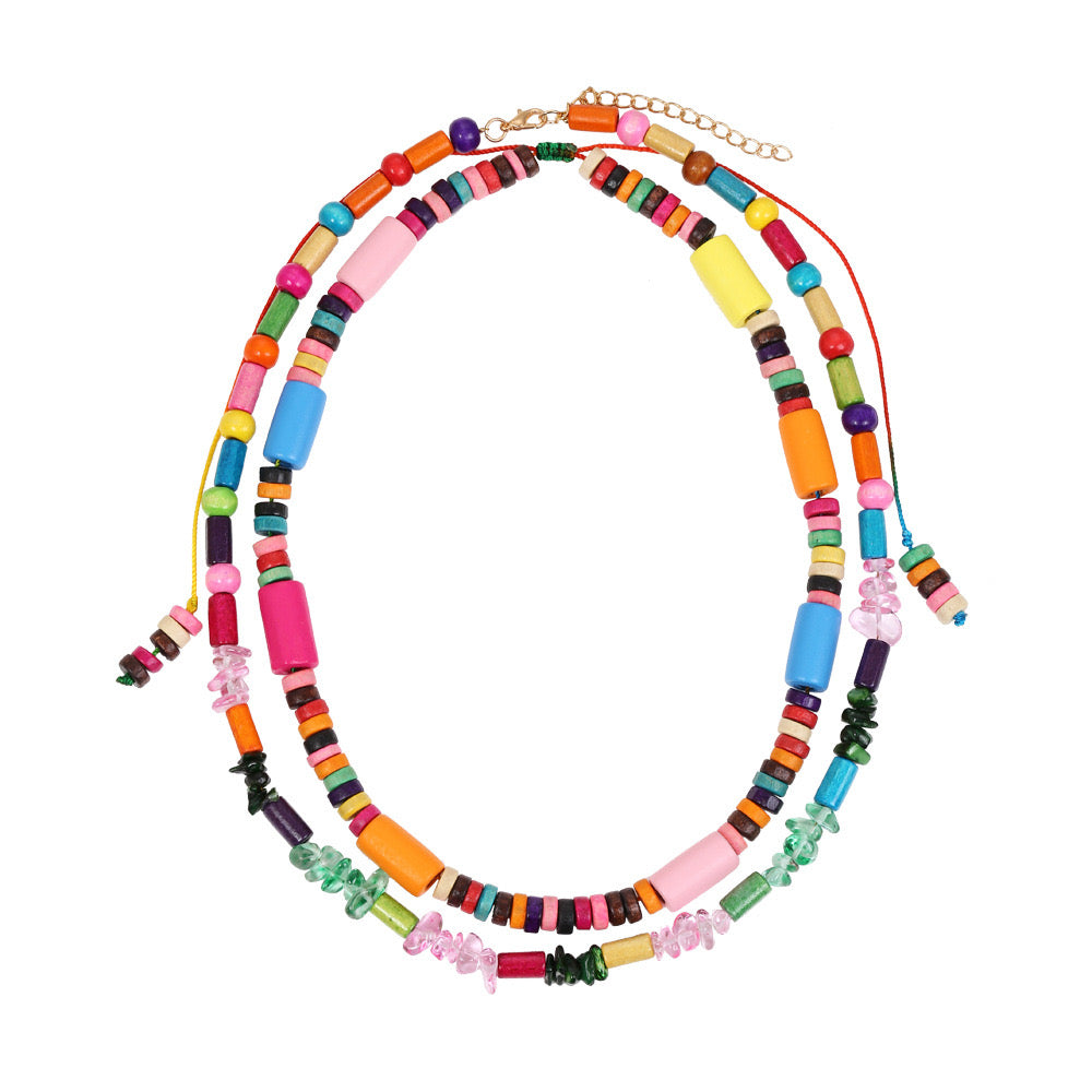 Colorful Wood Beadz Necklace